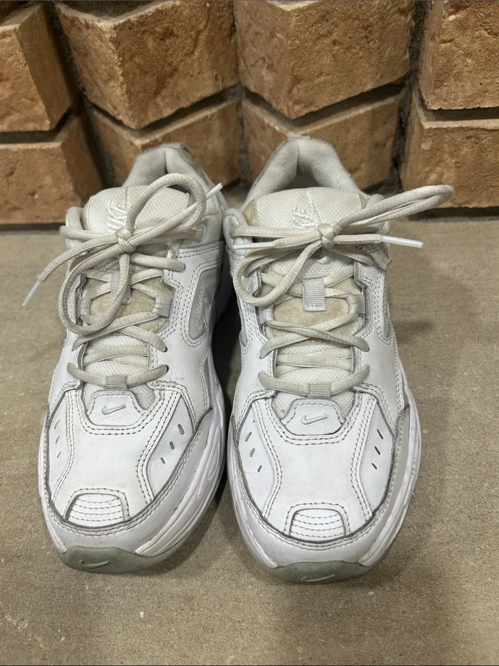 Nike M2K Tekno White Pure Platinum Sneakers Womens Size 8.5 AO3108-100